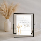 Gold Candle "Sign My Bible" Sign