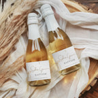 Gold Candle Baptism Wine Bottle Labels