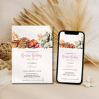 Elegant Champagne Brunch Birthday Invitation