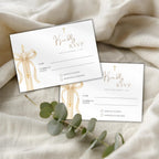 Gold Candle Baptism RSVP Card