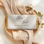 Elegant Gender Reveal Chocolate Bar Wrapper