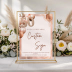 Rose Gold 50th Birthday Custom Sign