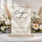 Elegant Gender Reveal Diaper Raffle Sign
