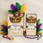 Masquerade Mardi Gras Party Invitation