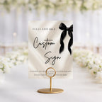 Black Bow Birthday Custom Sign