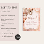 Rose Gold 50th Birthday Welcome Sign