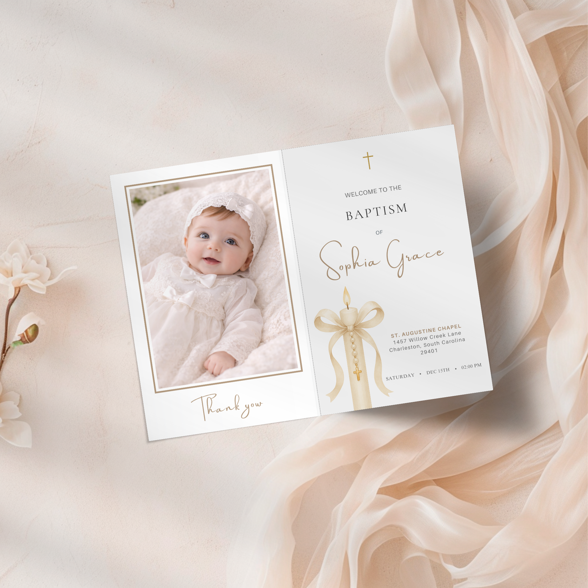 Gold Candle Baptism Program