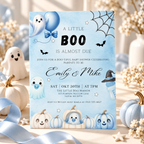 A Little Boo Baby Shower Invitation Blue