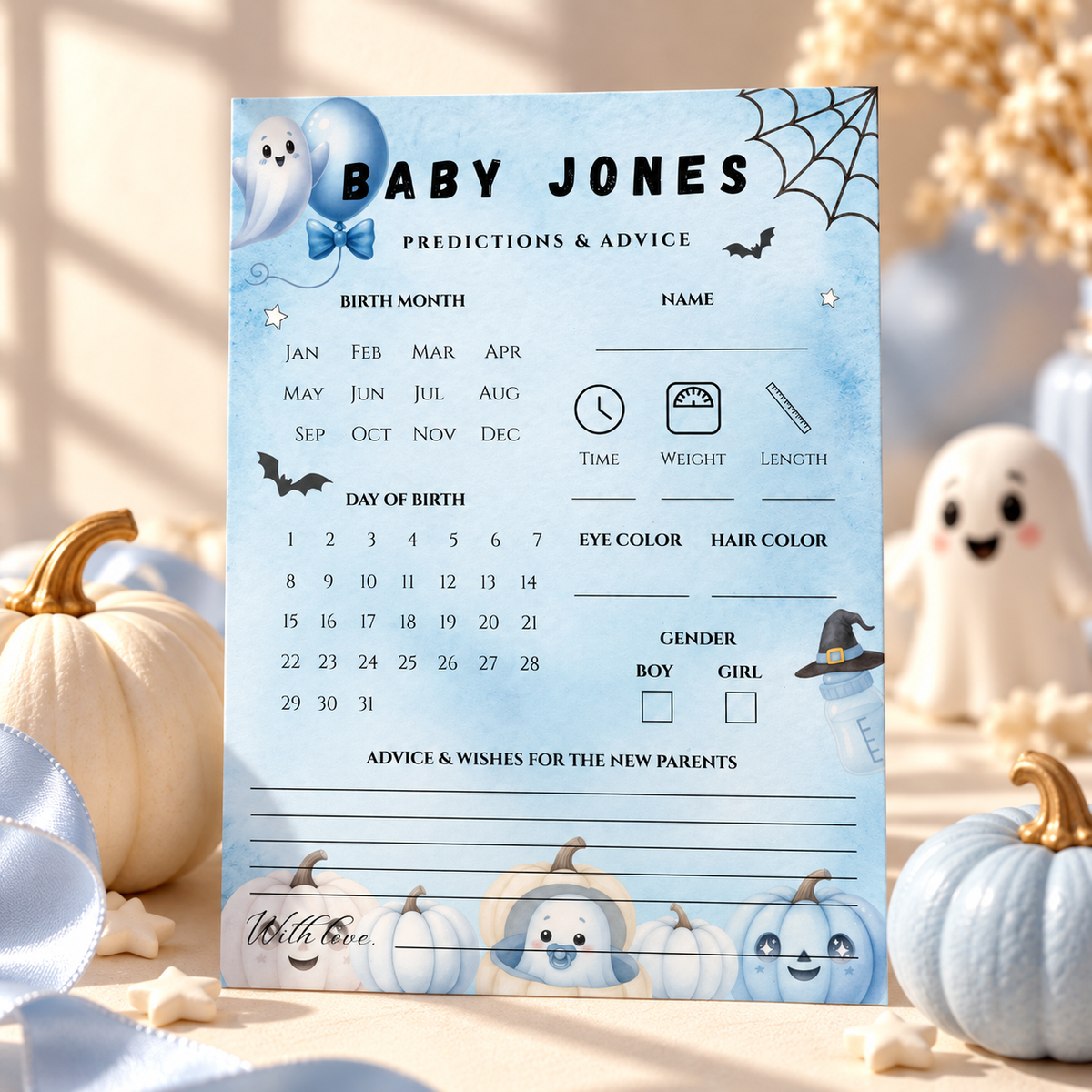 Little Boo Blue Predictions & Advice Card