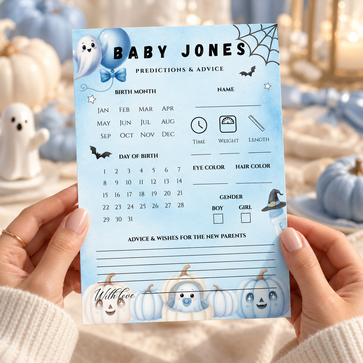 Little Boo Blue Predictions & Advice Card