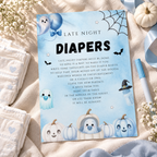 Little Boo Blue Late Night Diapers Sign