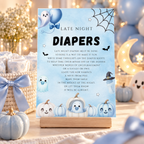 Little Boo Blue Late Night Diapers Sign