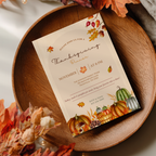 Pumpkin Fall Thanksgiving Dinner Invitation