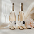 Black Bow Birthday Wine Bottle Label
