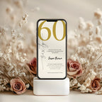 Elegant Gold Minimalist 60th Birthday Invitation