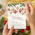 Ornament Christmas Dinner Party Invitation