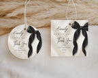 Black Bow Favor Tags