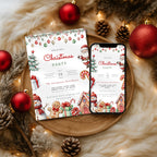 Gingerbread Christmas Invitation Template