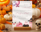 Pink Little Boo Baby Shower Invitation