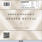 Elegant Gender Reveal Chocolate Bar Wrapper