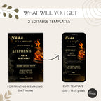 Elegant Whiskey Glow 40th Birthday Invitation