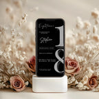 Elegant Black Minimalist 18th Birthday Invitation