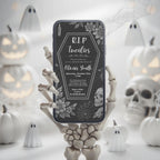 Gothic Halloween Coffin 30th Birthday Invitation