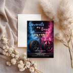 Burnouts or Bows Gender Reveal Invitation