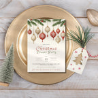 Ornament Christmas Dinner Party Invitation
