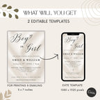 Elegant Boy or Girl Gender Reveal Invitation