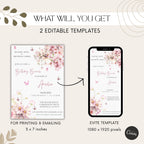 Watercolor Wildflower Birthday Brunch Invitation