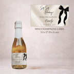 Black Bow Birthday Wine Bottle Label