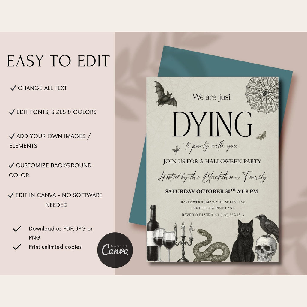 Gothic Halloween Party Invitation