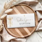 Gold Candle Baptism Chocolate Bar Wrapper