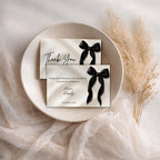 Black Bow Thank You Cards