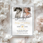 Photo Timeline 75th Birthday Invitation