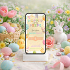 Pastel Bunny Easter Party Invitation
