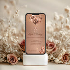 Rose Gold Balloon Elegant Birthday Invitation