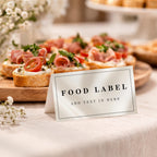 Elegant Black & White Food Labels