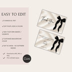 Black Bow Thank You Cards
