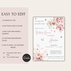 Watercolor Wildflower Birthday Brunch Invitation