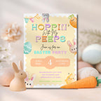 Pastel Bunny Easter Party Invitation