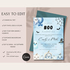 A Little Boo Baby Shower Invitation Blue