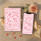 Handdrawn Galentine's Girls Night Invitation