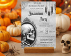 Gothic Skull Halloween Party Invitation