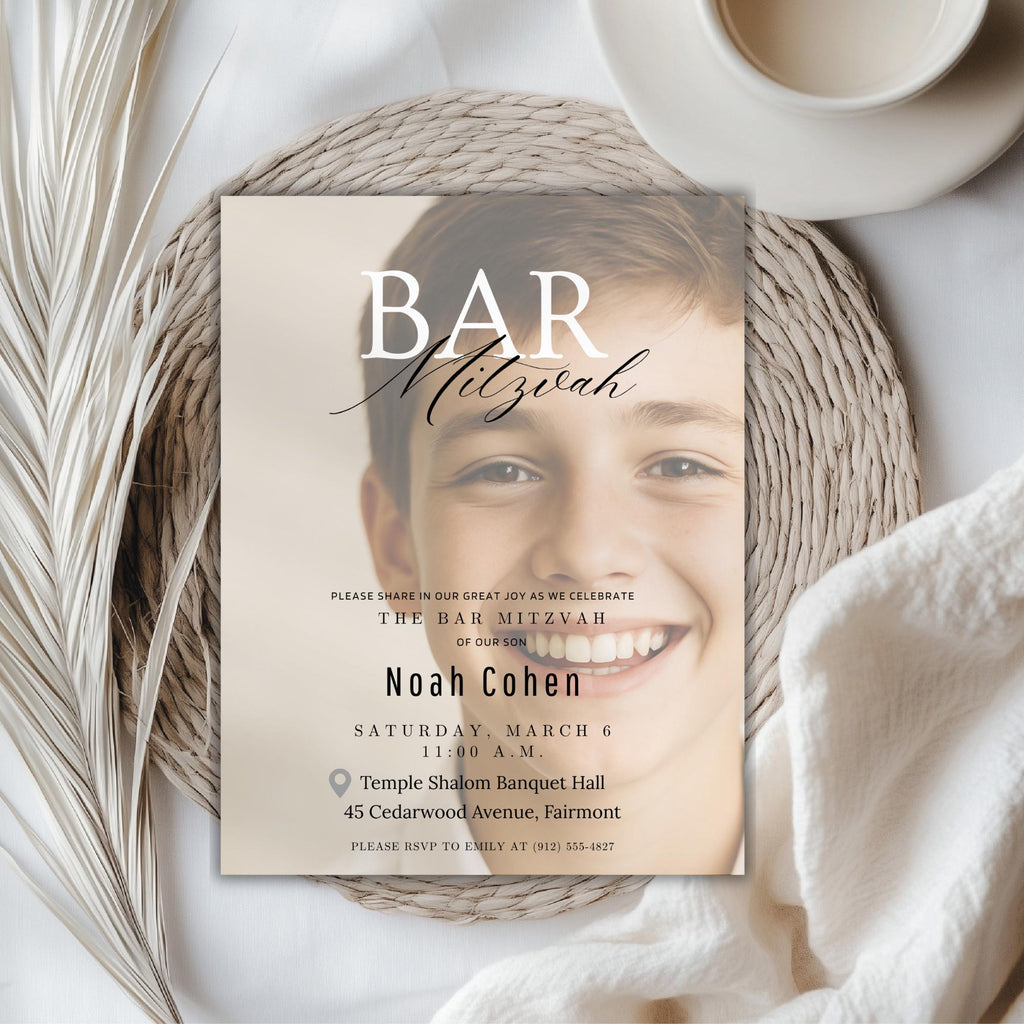 Bar Mitzvah Photo Invitation