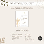 Gold Candle Baptism Custom Sign