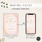 Pink Gold Bat Mitzvah Invitation