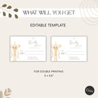 Gold Candle Baptism RSVP Card