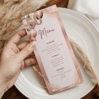 Rose Gold 50th Birthday Menu Card